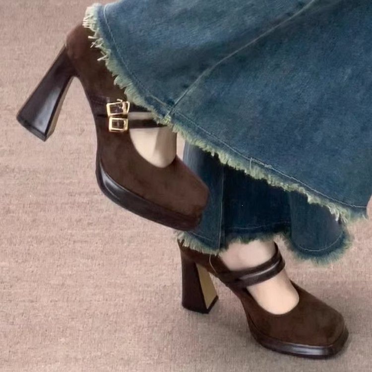 Vintage Fashion Online - Vintage Thick High Women Mary Jane