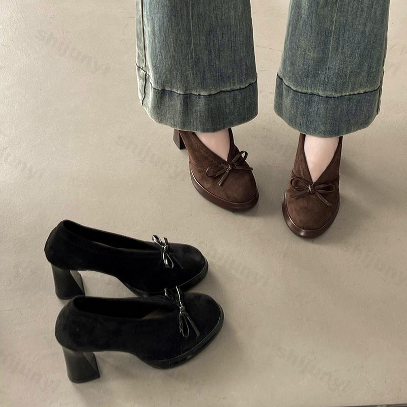 Women's High Heels 2025 Spring - Vintage Outdoor Fashion ulasan dan harga