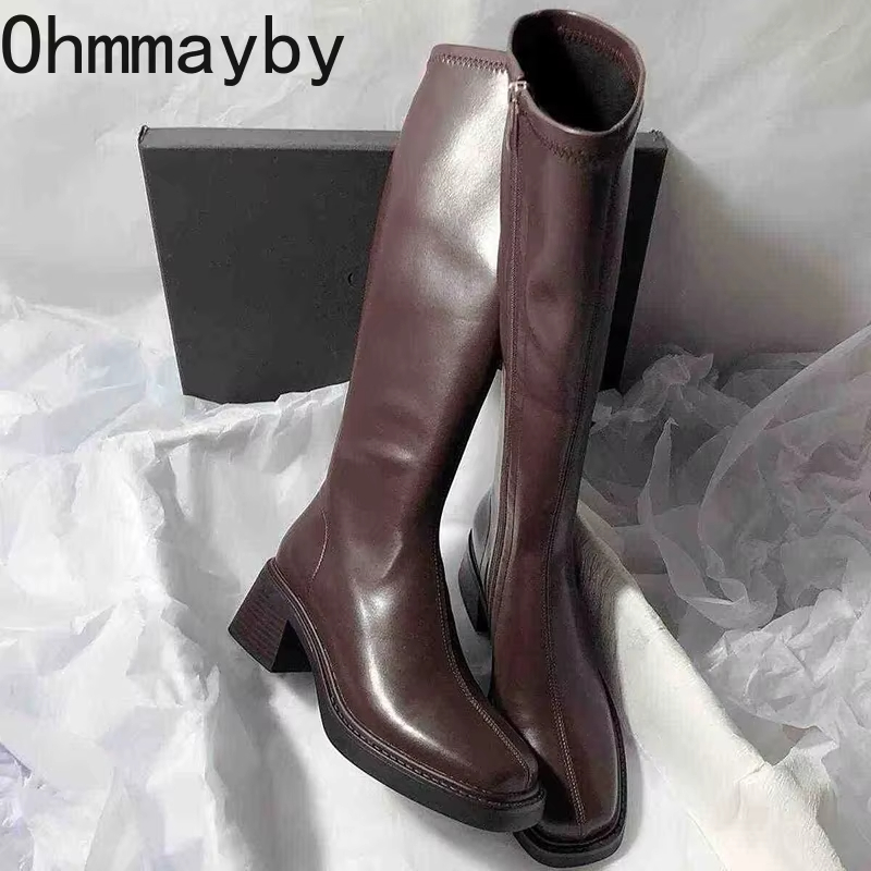 Vintage Thick Heel Women Knee  - Vintage Fashion Online ulasan dan harga