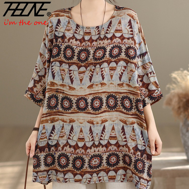 THHONE Plus Size Fashion Summe - Vintage Fashion Jersey ulasan dan harga