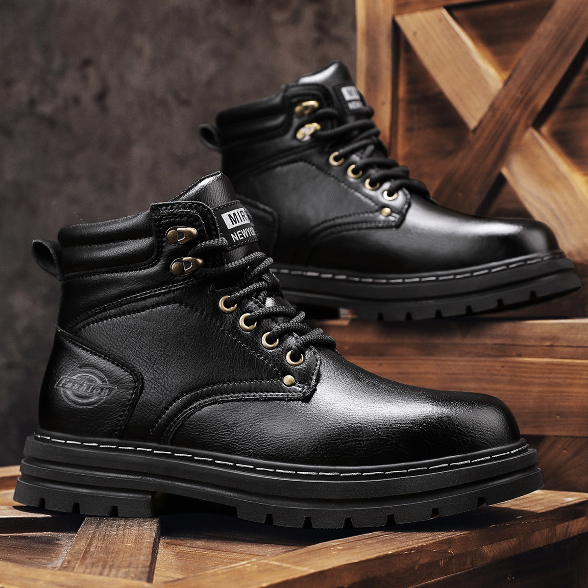 Men's Vintage Ankle Work Boots - Vintage Outdoor Fashion ulasan dan harga