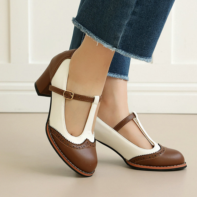 Women's Mary Jane Pumps T-Stra - Vintage Fashion Online ulasan dan harga