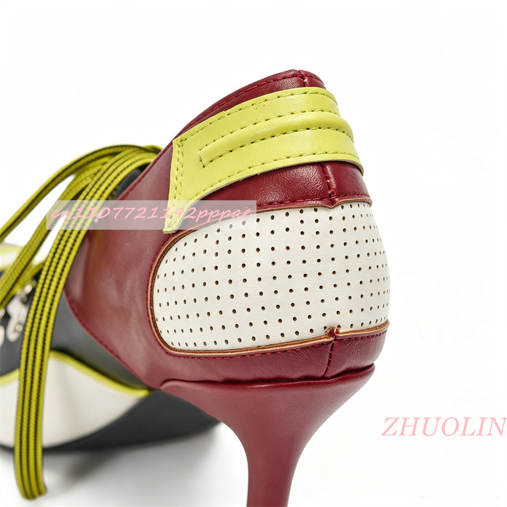 Women Lace Up Pumps Pointed To - Vintage Fashion Online ulasan dan harga